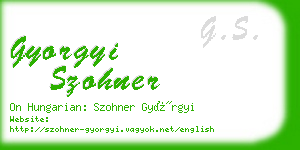 gyorgyi szohner business card